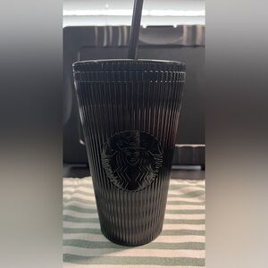 Starbucks Matte Black Textured Tumbler - NWOT